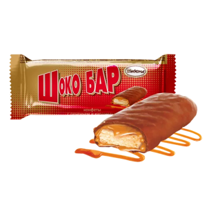 Конфеты "Шоко бар" с печеньем и карамелью