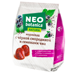 Мармелад Neo-botanica NATURA с черной смородины и семенами чиа 200гр