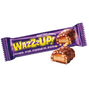 Конфеты глаз. "Wazzzup" печенье c карам., арахисом и воздушным