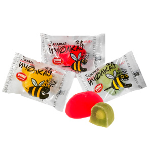 Конфеты желейные с начинкой "Залатая пчолка.Кислы смак"