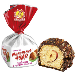 Конфеты вафельные глазированные "Маленькое чудо" сливочное