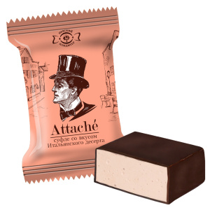 Конфеты со сбивным корпусом в глазури "Атташе со вкусом итальянского десерта"