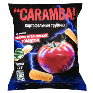 Картофельный продукт "Картофельные трубочки" Т3 CARAMBA со вкусом сладких итальянских томатов 75гр
