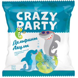 Мармелад жевательный Дельфины.Акулы 70гр