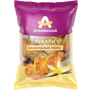 Изделия хлебобулочные сухарные Сухари "Агеевские Ванильные люкс" 250гр