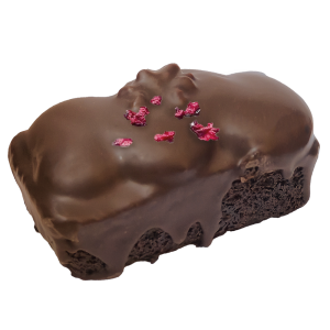 Пирожное "Брауни" в кондитерской глазури, начинка вишневая