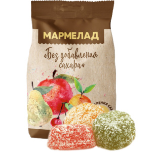 Мармелад "Без добавления сахара Фруктовый микс" 220гр