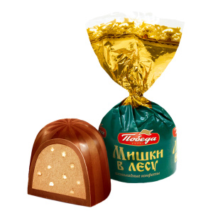 Шоколадные конфеты "Мишки в лесу" с вафельной крошкой