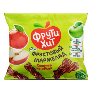 Мармелад фруктовый жевательный "Косички из яблок" 45гр