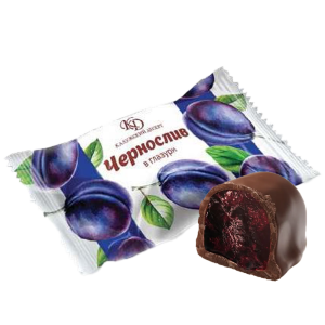 Конфеты глазированные Калужский Десерт "Чернослив в глазури"