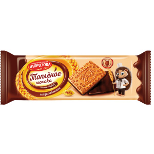 Печенье сахарное глазированное Топленое молоко 185гр