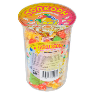 Попкорн LARI МИКС (банан, зеленое яблоко, голубая малина, клубника) 50гр