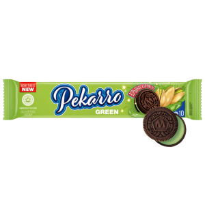 Печенье сахарное "Pekarro" green с какао,с фисташковой начинкой и взрывной карамелью 95гр