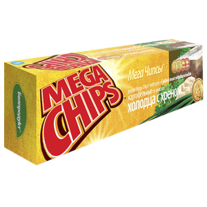 Мегачипсы картофельные со вкусом холодец с хреном 200г