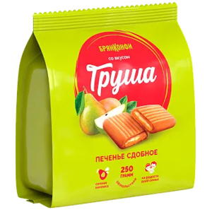 Печенье сдобное с начинкой "Со вкусом груша" 250гр