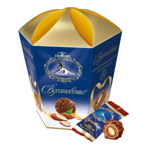 Конфеты глазир "Вдохновение" с миндальным кремом и целым миндалем, ФАС 150г/6шт 