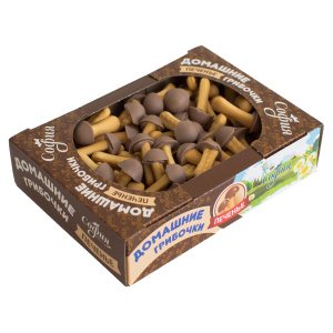 Печенье Домашние грибочки глазированное молочной глазурью 180г