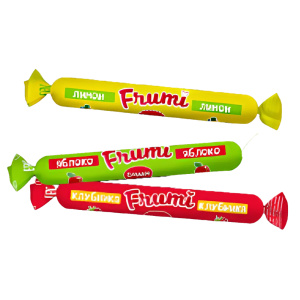 Конфеты из мягкой карамельной массы неглазированные "Frumi" МИКС со вкусом лимона,клубники,яблока