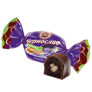 Конфеты глазированные "Чернослив с грецким орехом в шоколадной глазури"