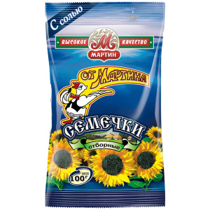 Семечки "ОТ МАРТИНА" СОЛЕНЫЕ 100гр