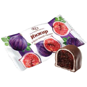 Конфеты глазированные Калужский Десерт "Инжир в бело-темной глазури