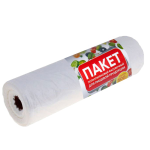 Пакет ПЭНД фасовочный 240*370мм 7мкм рулон на втулке