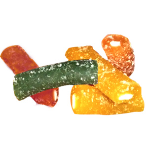 Мармелад жевательный "Ассорти" (с начинкой в кислой обсыпке (РЕЗАННЫЙ)