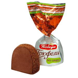 Шоколадные трюфели без доб. сахара, посыпанные темным какао