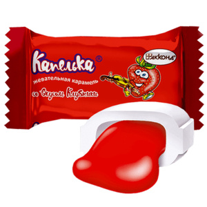 Жевательная карамель "Капелька" со вкусом клубники