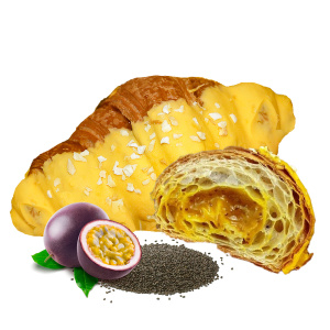 Круассан с начинкой со вкусом "Маракуйя с семенами чиа"