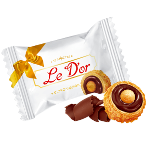 Конфеты "Le D'or" с шоколадной начинкой в вафельной крошке