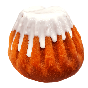 Булочка "Ром-Баба" с белой глазурью