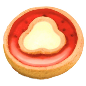 Десерт с отделкой "Марли с ароматом малины и сливок"