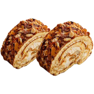 Восточные сладости мучные "Рулет нарезной с миндалем"