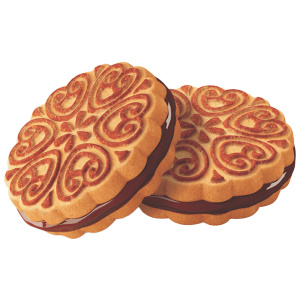 Печенье сахарное сэндвич ВНУЧКА с шоколадным кремом