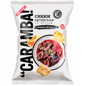 Снеки картофельные "CARAMBA" со вкусом говядины по-японски 160гр