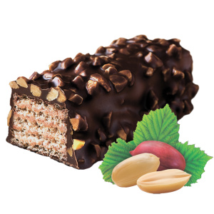 Вафли "Waffer-r-rs" c молочно-шоколадным вкусом глазированные с арахисом