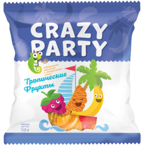 Мармелад жевательный Тропические фрукты 70гр