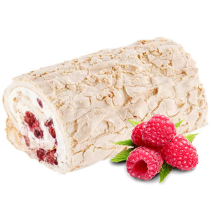 Рулет меренговый "Малиновый вихрь"