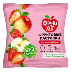 Пастилки из яблок и клубники 45г