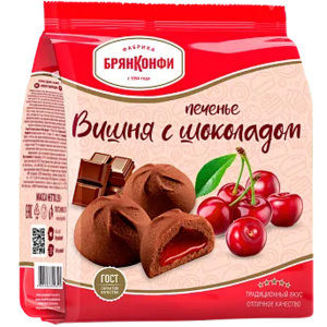 Печенье сдобное с начинкой "Вишня с шоколадом"