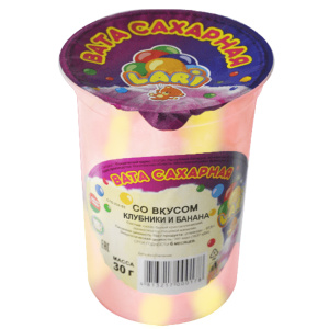 Вата сахарная LARI со вкусом КЛУБНИКИ И БАНАНА 30гр