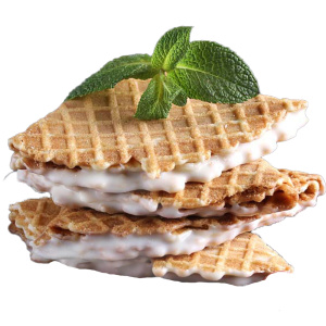 Пирожные "Тип-топ" с белой кондитерской глазурью