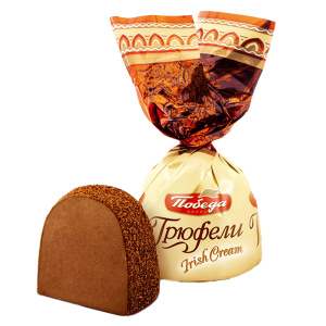 Шоколадные трюфели с ликером айриш крем, посыпанные темным какао