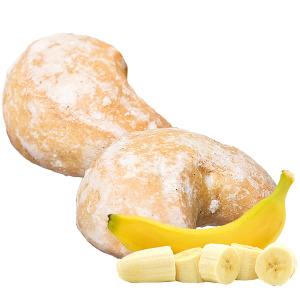 Пряники заварные глазированные без начинки со вкусом банана