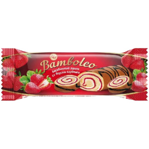Рулет бисквитный "Bamboleo" со вкусом клубники 145гр
