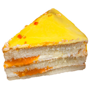 Пирожное "Мандариновое настроение" с мандариновой начинкой и кремом со сливочным вкусом