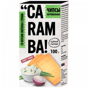 Чипсы картофельные "CARAMBA" Сметана с луком 100гр
