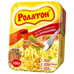 Лапша с говядиной по-домашнему "Роллтон" 90гр