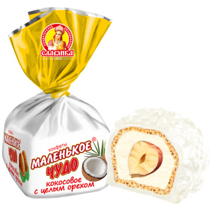 Конфеты вафельные глазированные "Маленькое чудо" кокосовое